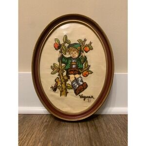 Vintage Hummel Apple Tree Boy Crewel 1981